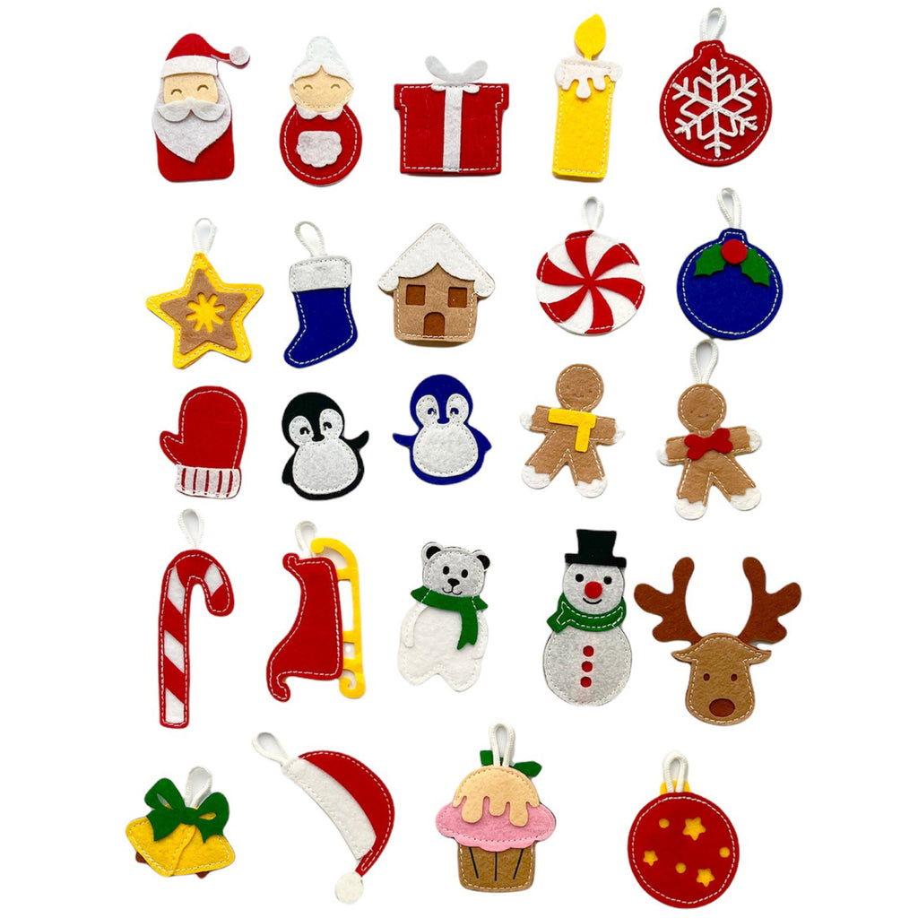 Felt Christmas Tree Advent Calendar, Handmade Kids Decor
