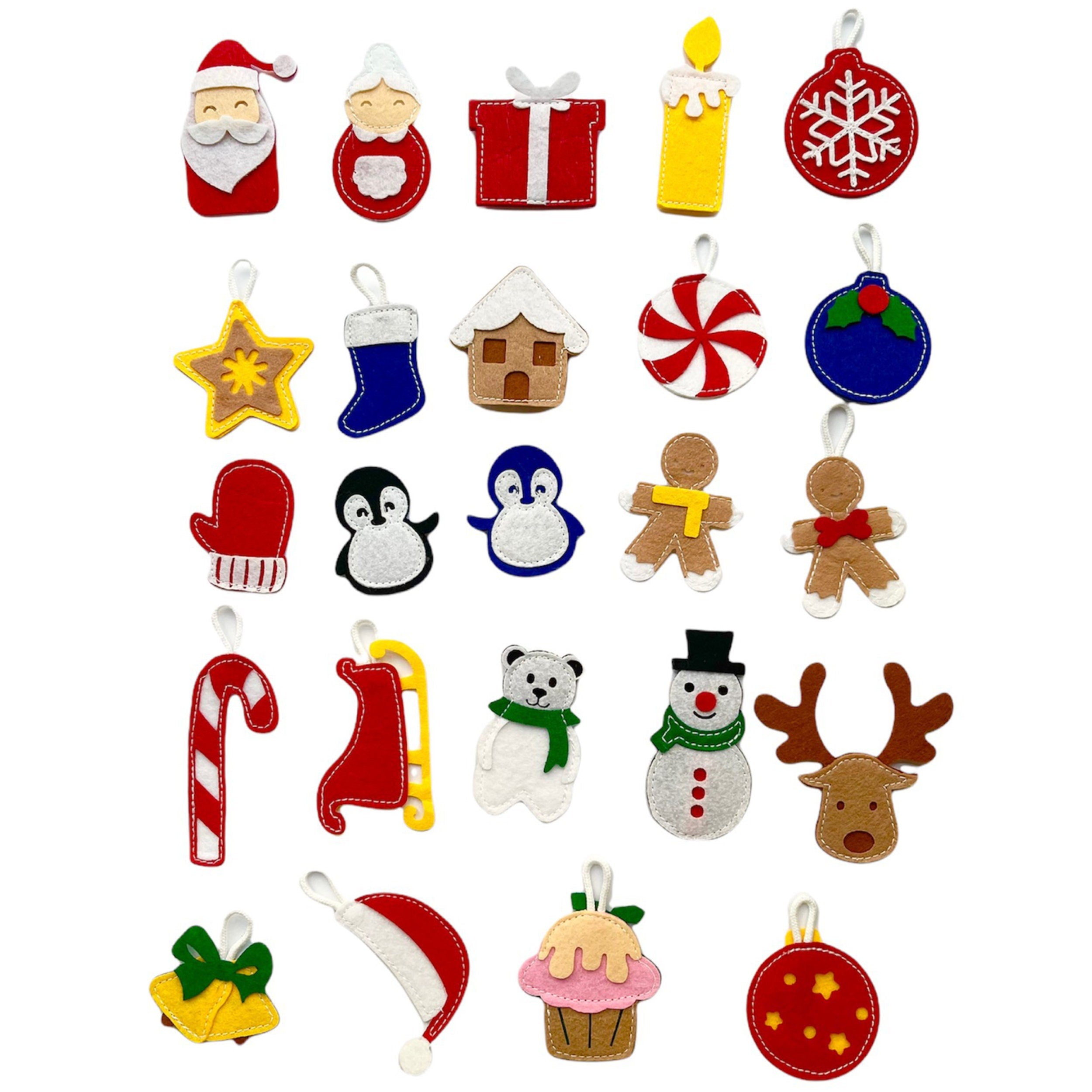 Felt Christmas Tree Advent Calendar, Handmade Kids Decor