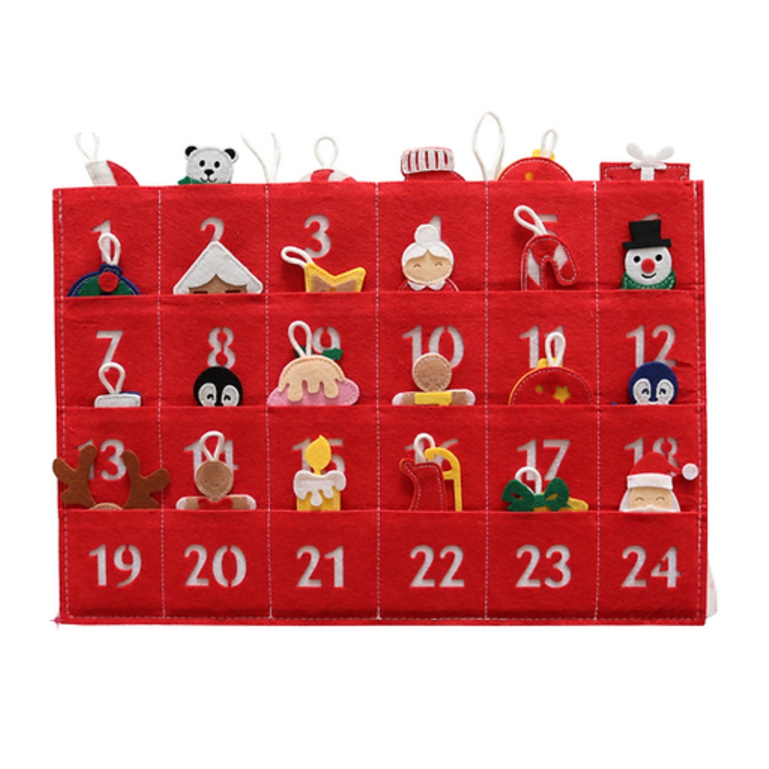 Handmade Felt Christmas Tree Advent Calendar, Kids Christmas Gift