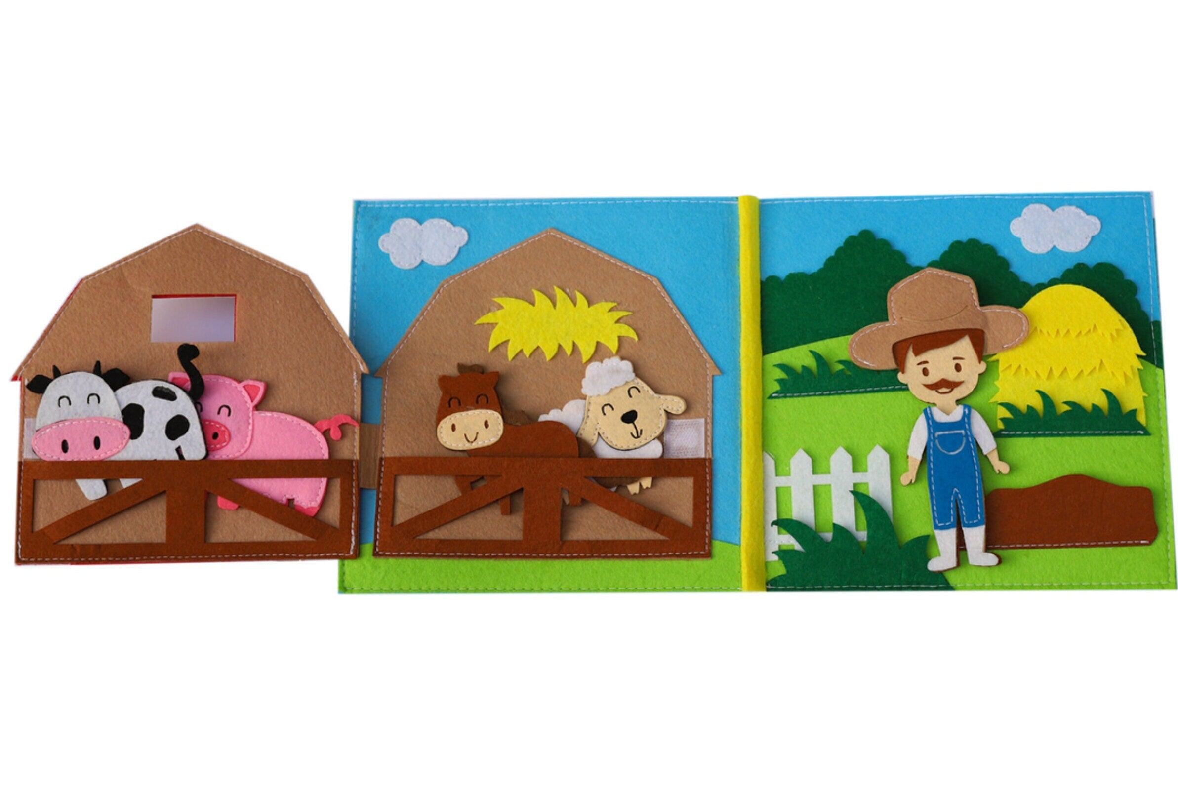 Farm Quiet Book, Felt Busy Book, Montessori Toy, Busy Toddler Book, Quiet Book, Felt quiet book