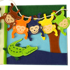 Dinosaur Felt Busy Book, Montessori Activity Toy