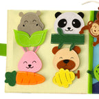 Dinosaur Felt Busy Book, Montessori Activity Toy