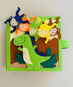 Dinosaur Felt Busy Book, Montessori Activity Toy