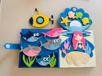Under the Sea Quiet Book, Felt Activity Book for Toddlers, Felt Busy Book, Travel Toy