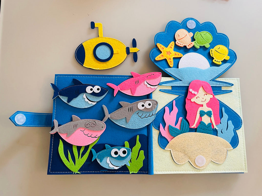 Under The Sea Felt Quiet Book, Handmade Activity Book