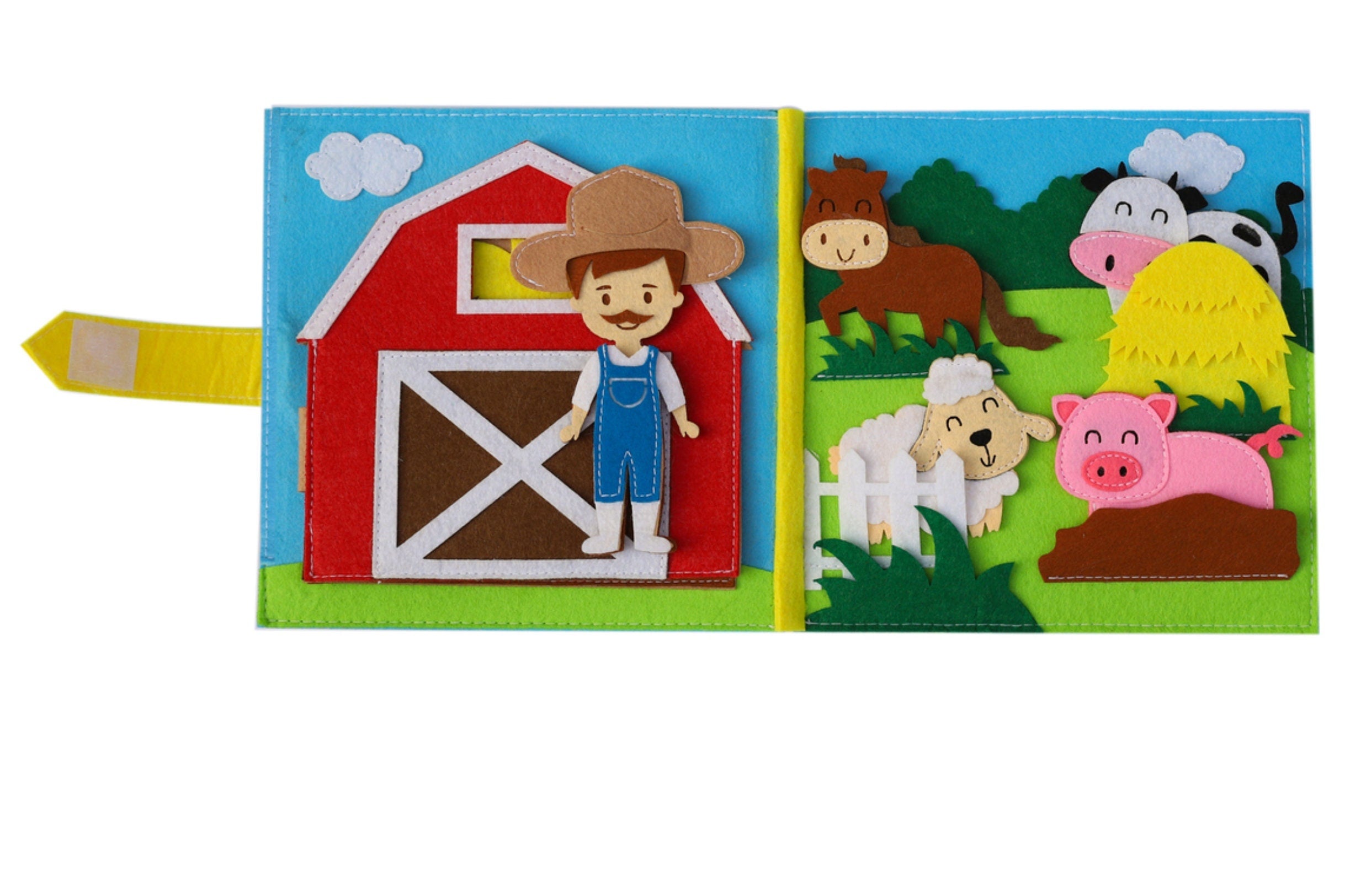 Farm Animals Quiet Book: Felt Activity Book for Toddlers