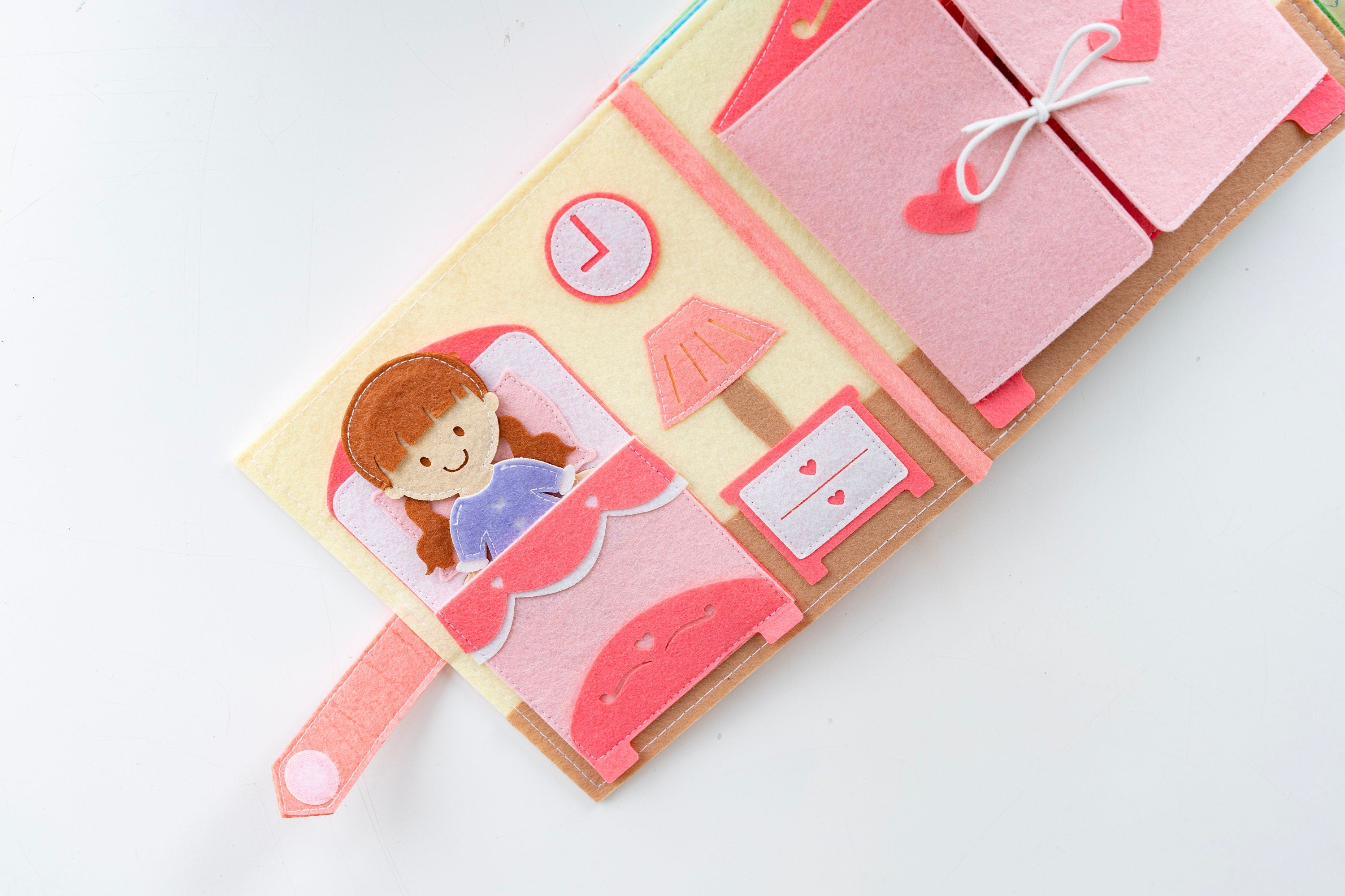 Dollhouse Fabric, Handmade Montessori Activity Book, Montessori Busy Book , busy books