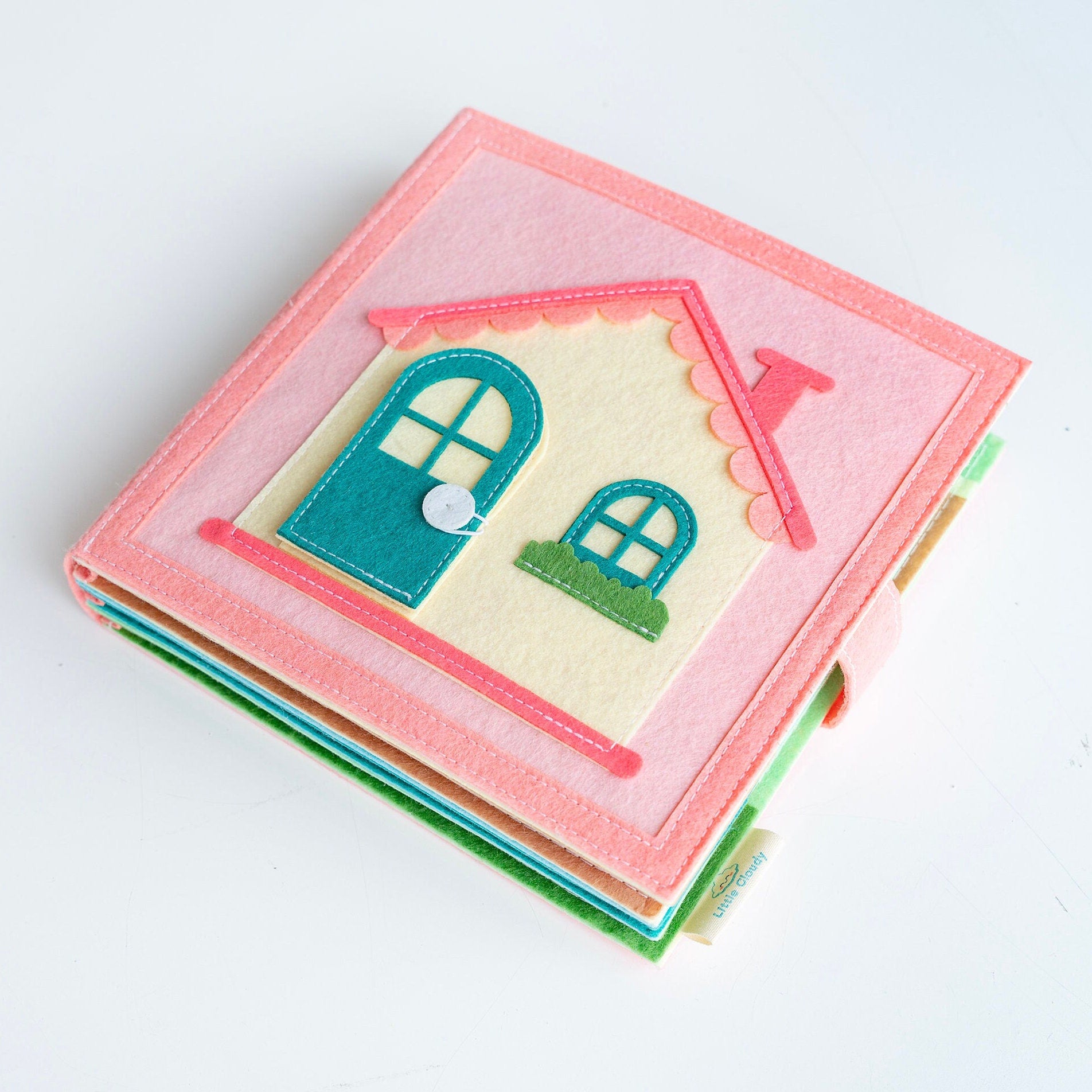 Dollhouse Fabric, Handmade Montessori Activity Book, Montessori Busy Book , busy books