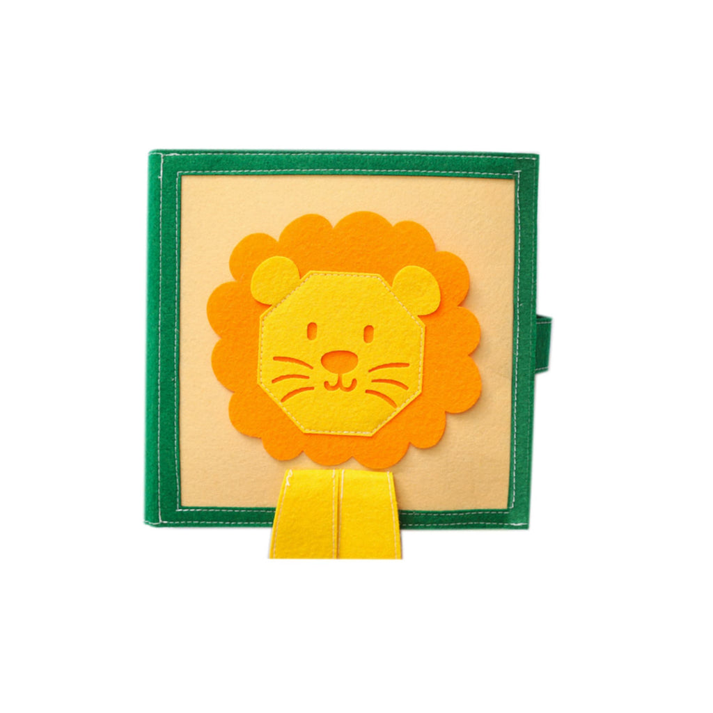 Peek-a-boo Lion Felt Quiet Book - Montessori Activity Book