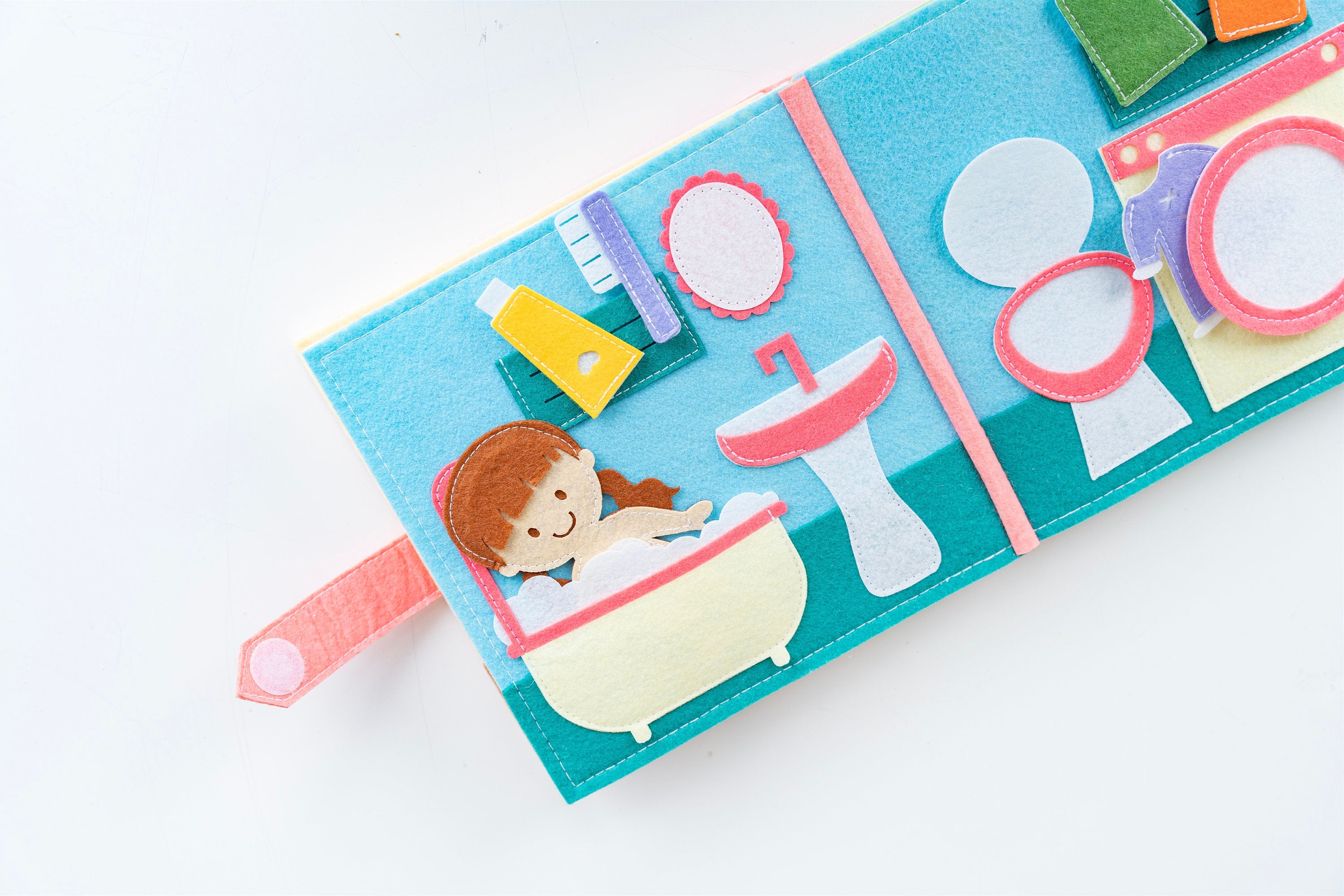 Dollhouse Quiet Book - Handmade Montessori Activity Book, Toddler Busy Boook, Dollhouse, Busy Book, Travel Toy"