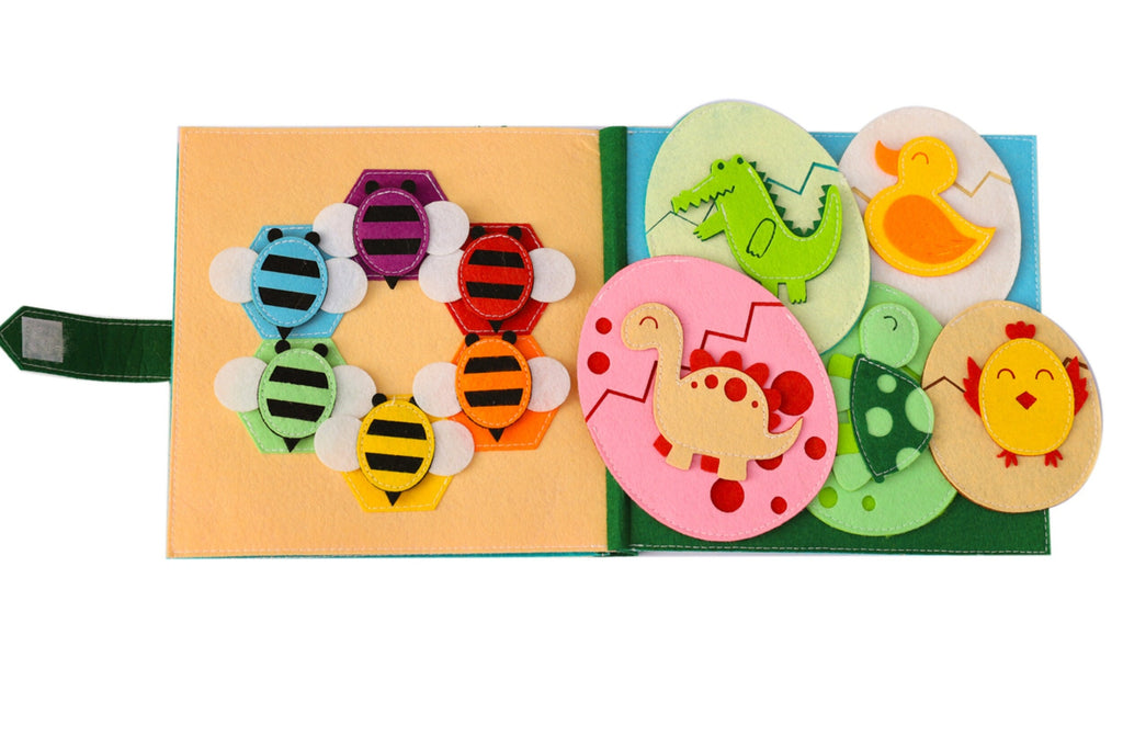 Peek-a-boo Lion Felt Quiet Book - Montessori Activity Book