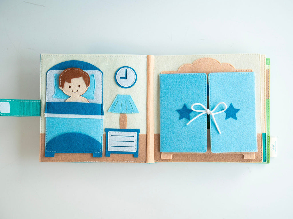 Felt House Quiet Book - Montessori Activity Book, Handmade