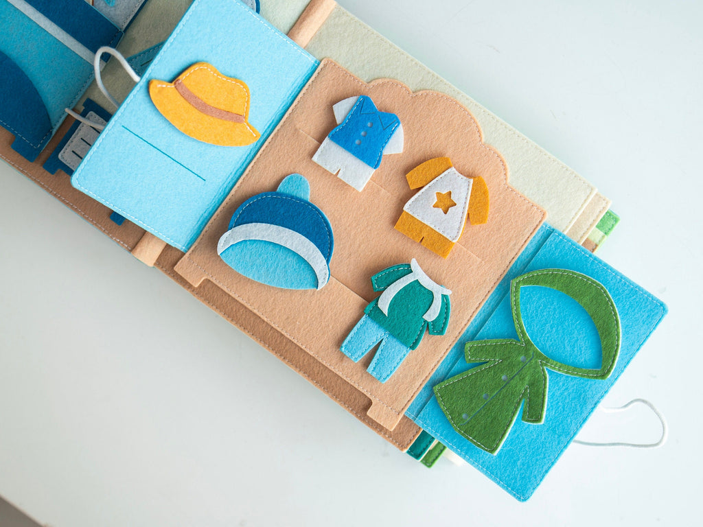 Personalized activity Book for Kids, Felt House Quiet Book for Boys - Interactive Montessori Toy, Gift For Boys