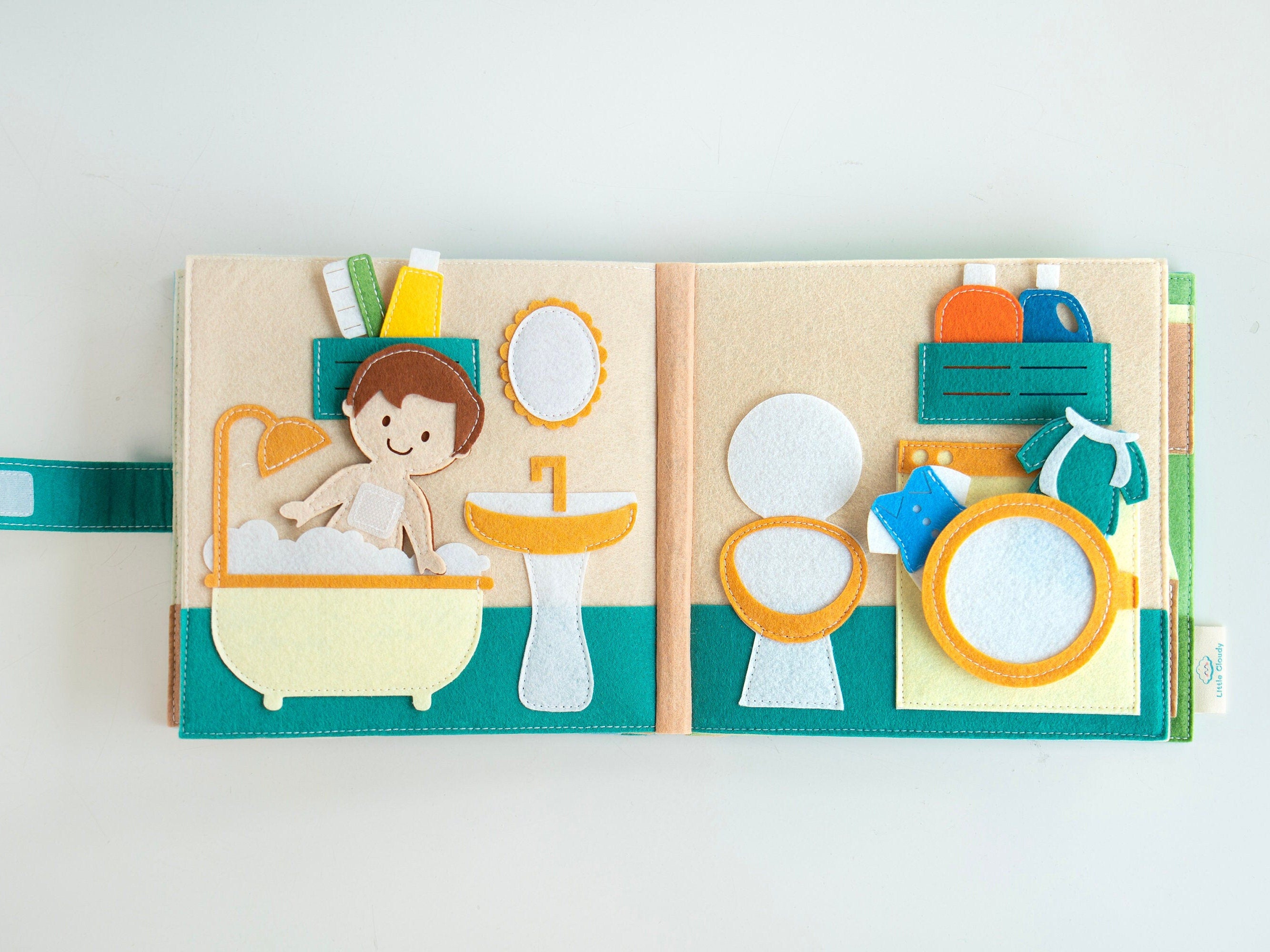 Personalized activity Book for Kids, Felt House Quiet Book for Boys - Interactive Montessori Toy, Gift For Boys