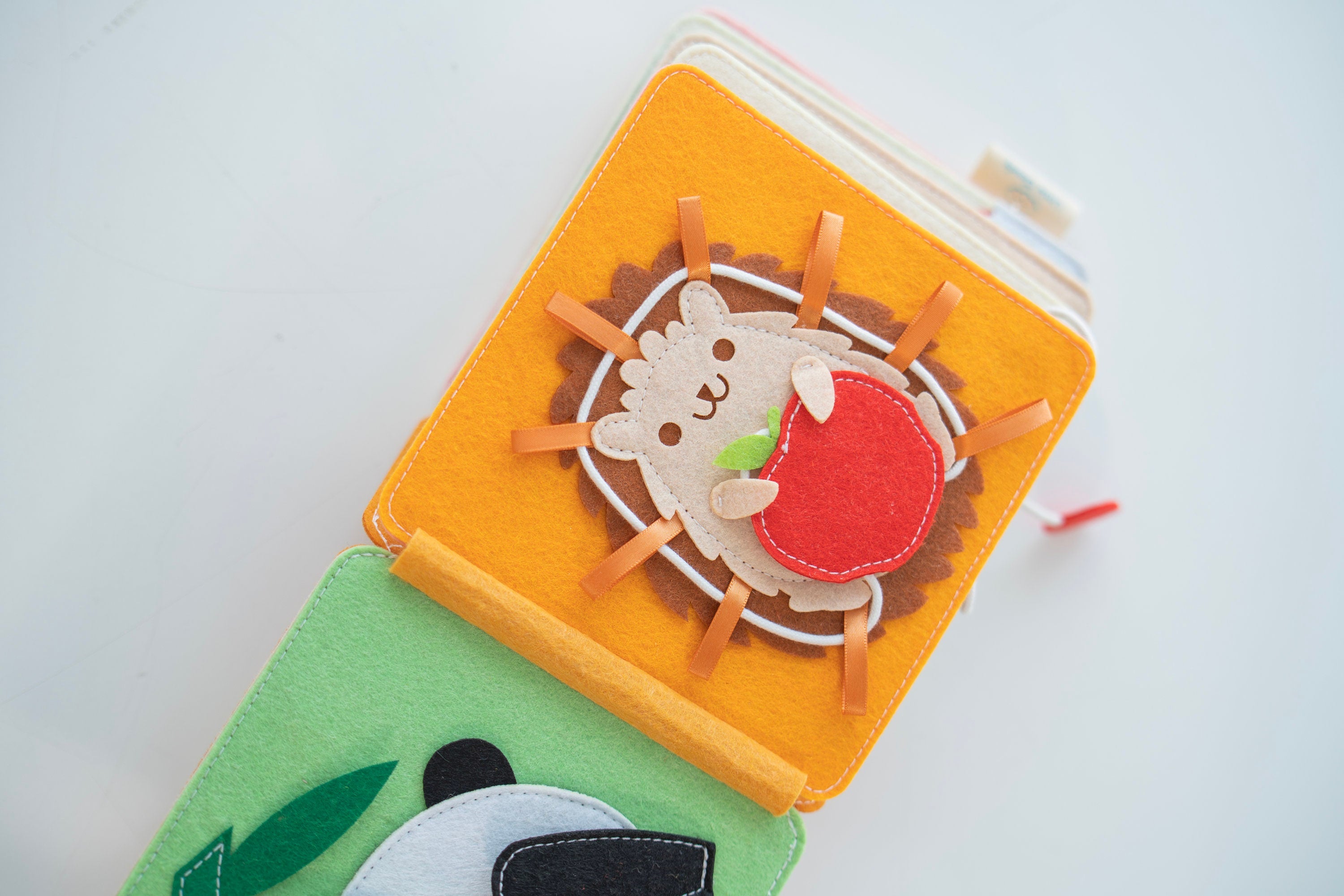 Handmade Felt Quiet Book for Toddlers, Montessori Toy