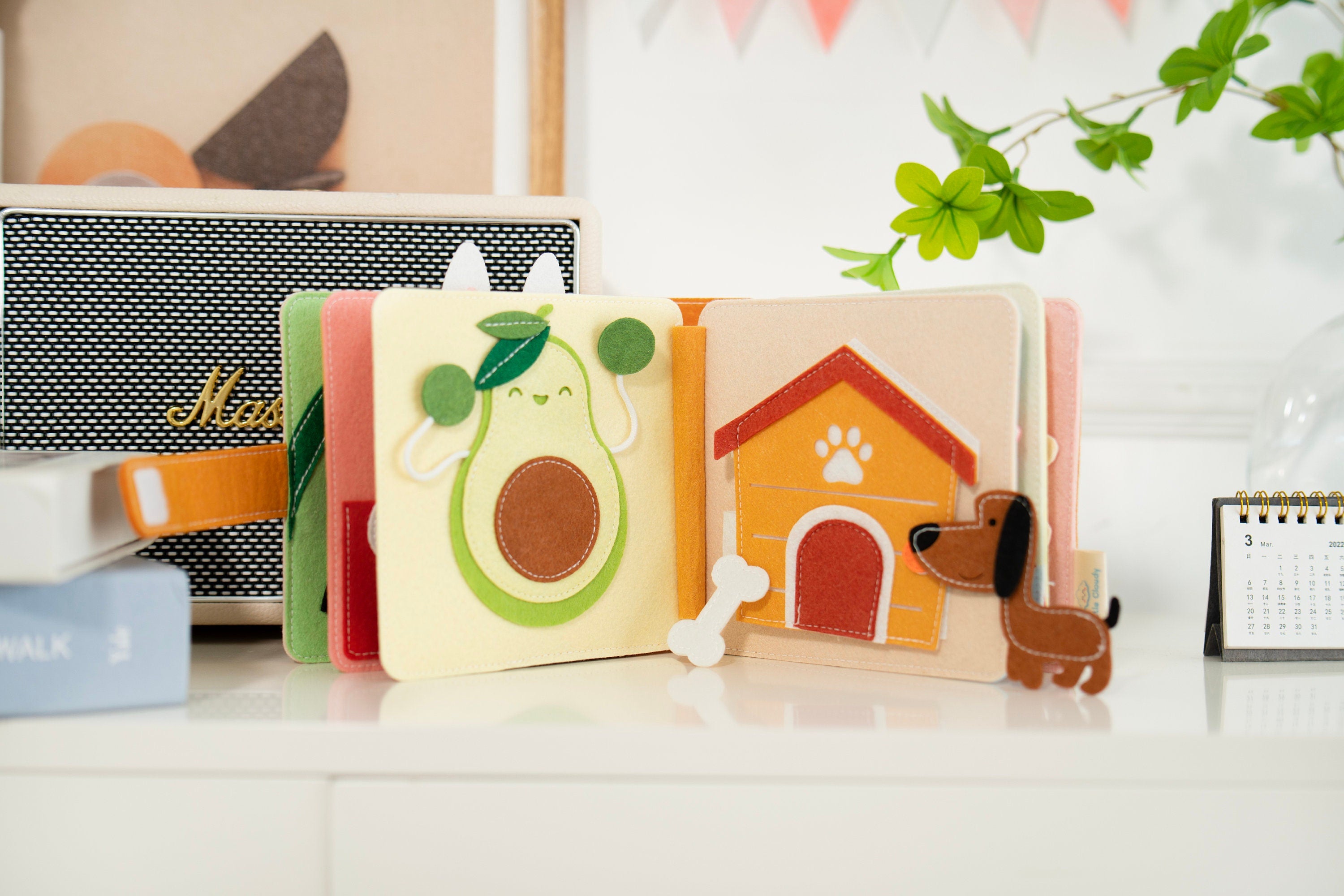 Handmade Felt Quiet Book for Toddlers, Montessori Toy
