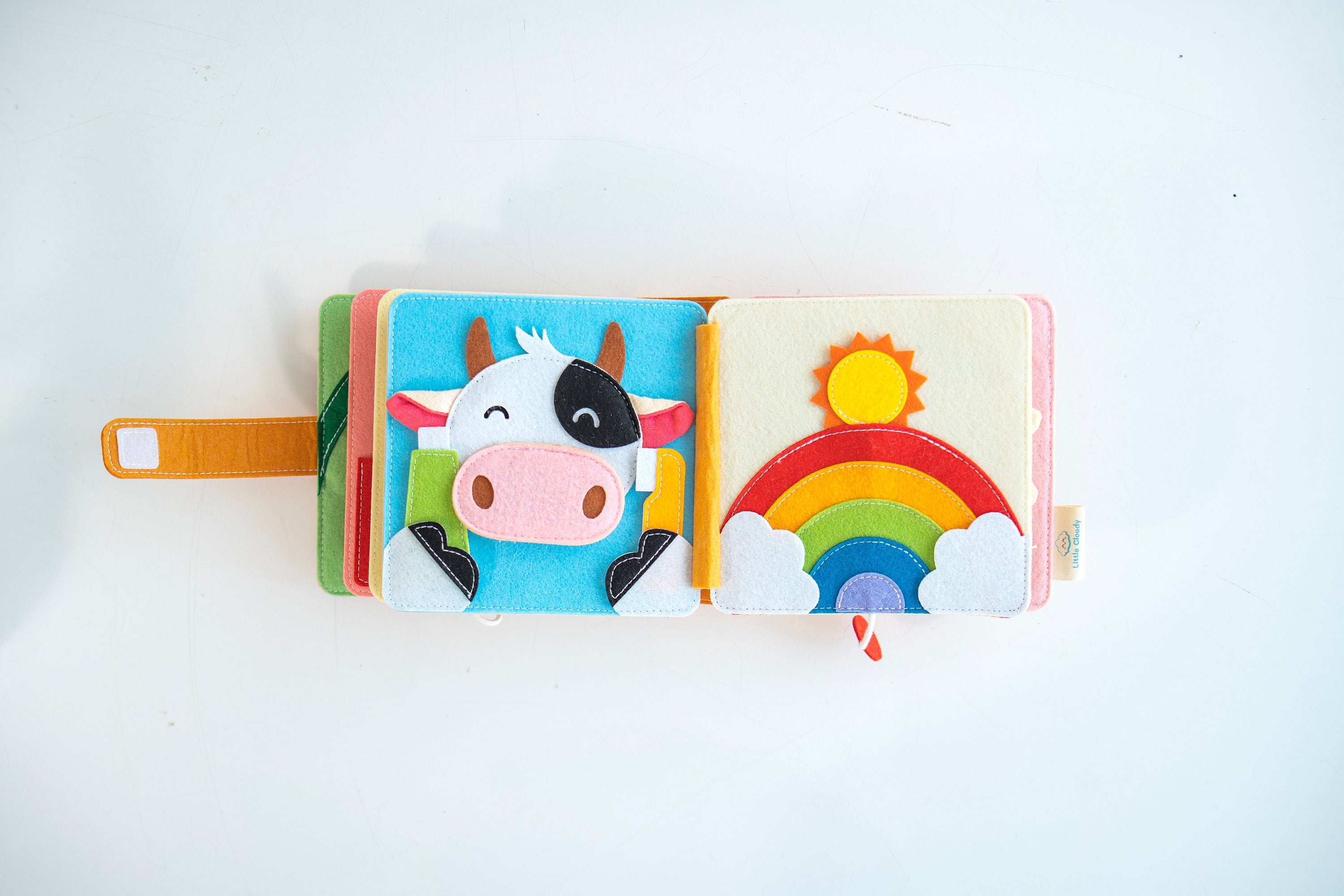 Handmade Felt Quiet Book for Toddlers, Montessori Toy