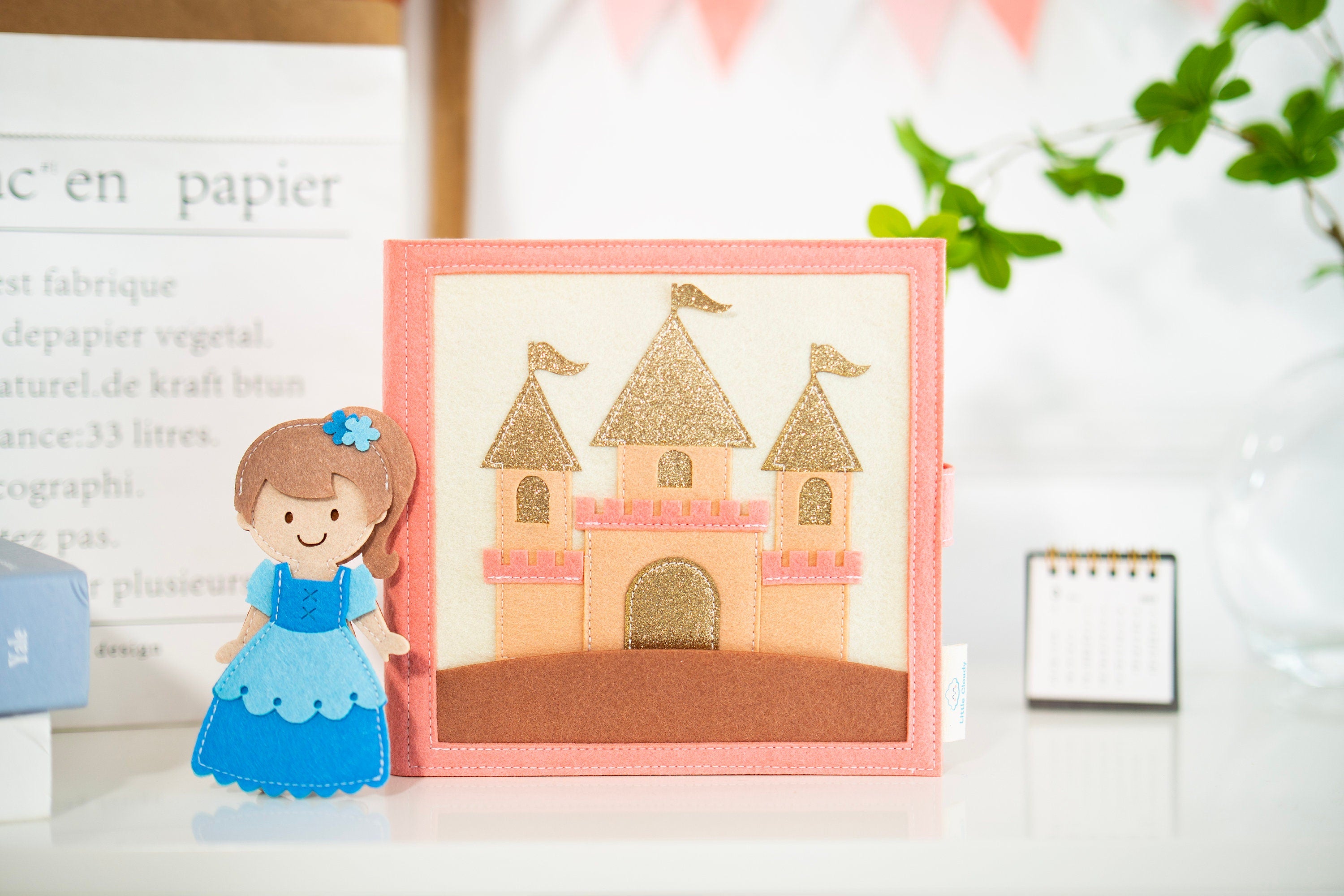Princess Dress-Up Quiet Book, Felt Doll, Montessori Toy