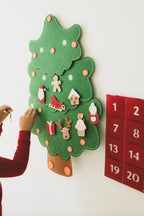 Felt Christmas Tree Advent Calendar, Handmade Kids Decor