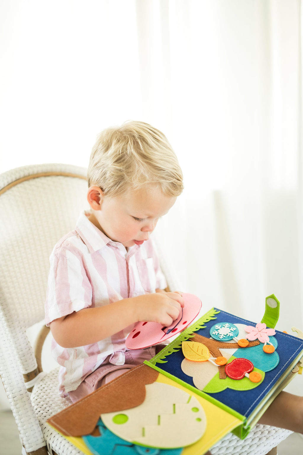 Dinosaur Felt Busy Book, Montessori Activity Toy