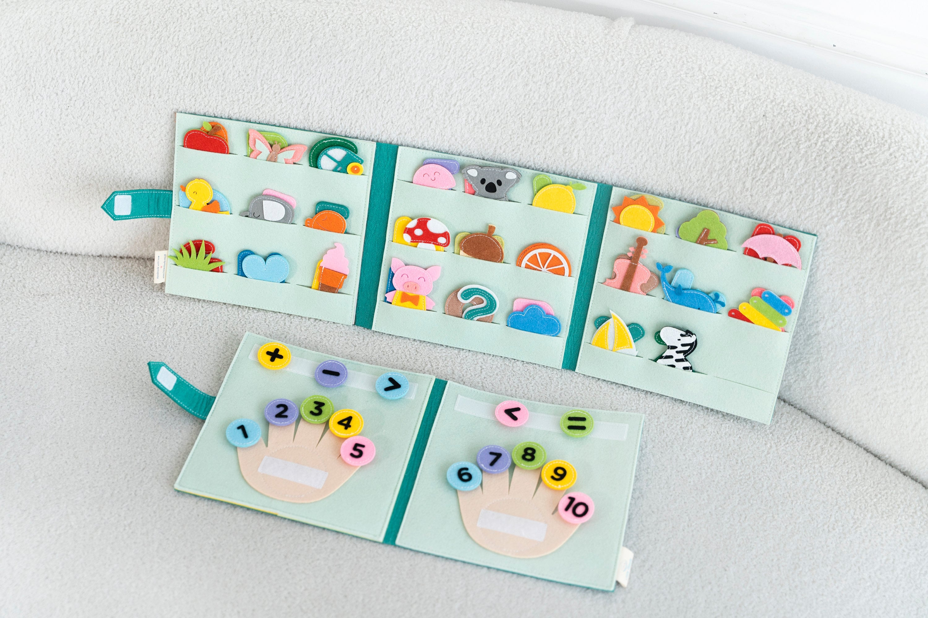 Felt Alphabet and Number Quiet Book Set, First ABC Book