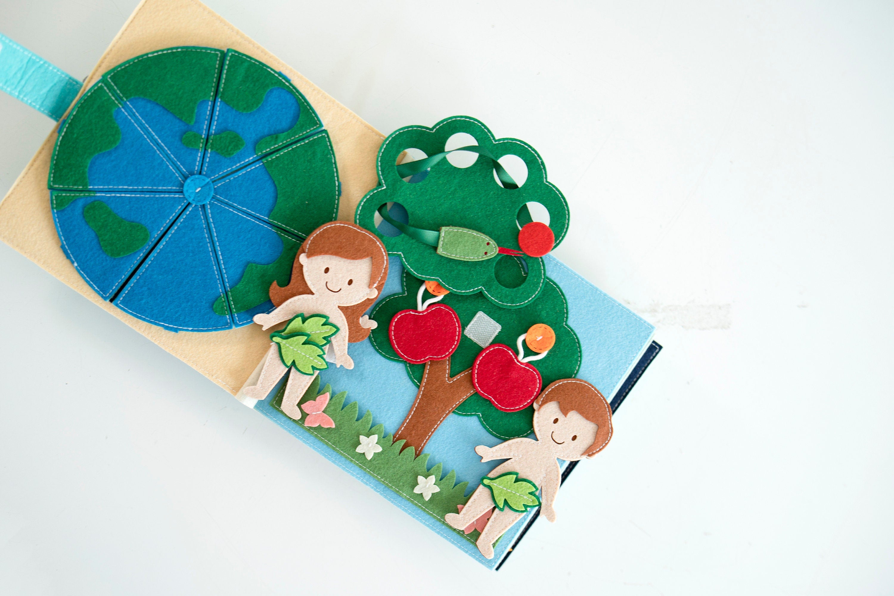 Handmade Bible Quiet Book, Felt Storybook, Baptism Gift, toddler Busy Book, Quiet Book, Busy Book, Bibile Story Book