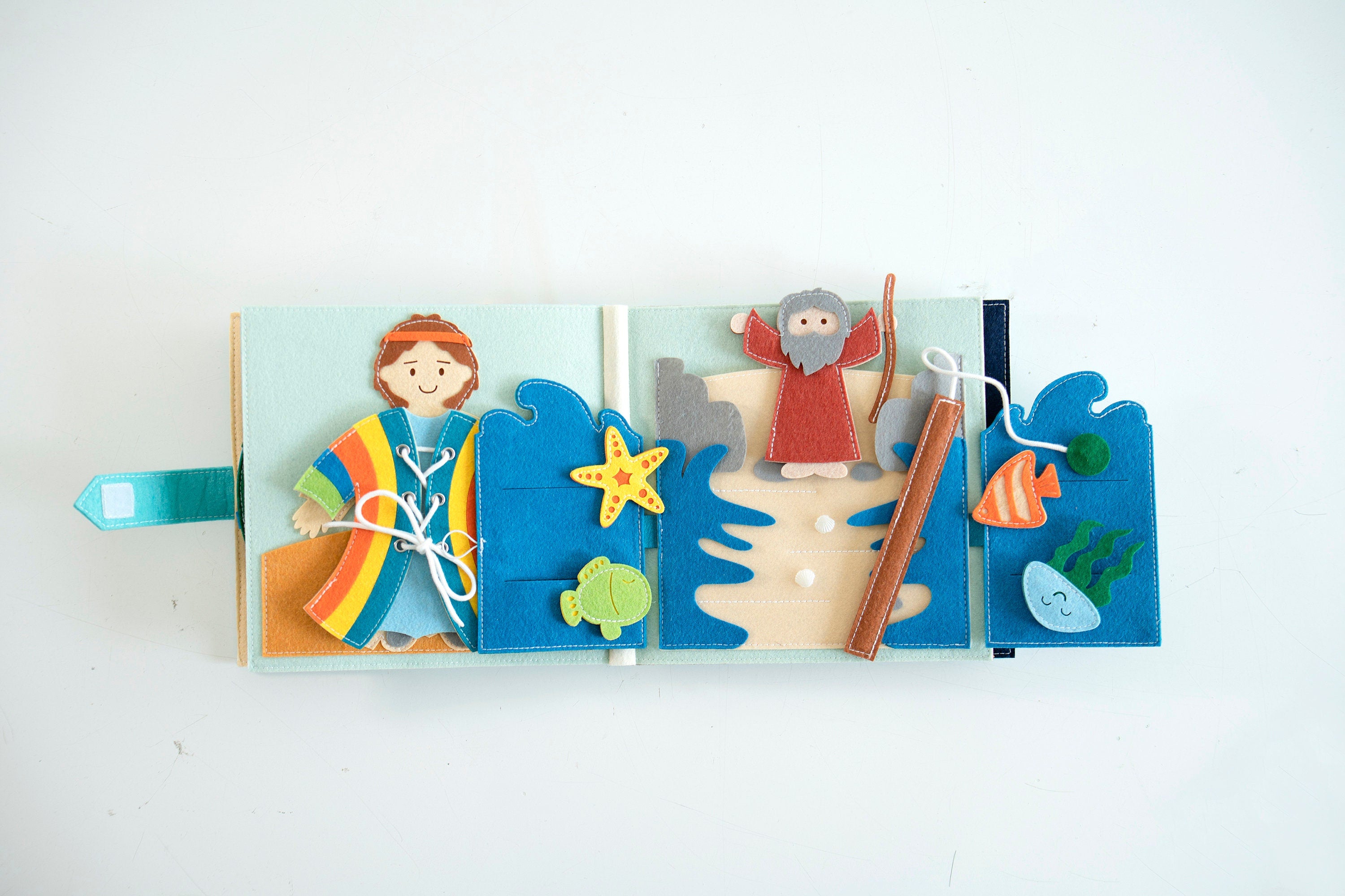 Handmade Bible Quiet Book, Felt Storybook, Baptism Gift, toddler Busy Book, Quiet Book, Busy Book, Bibile Story Book