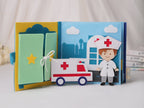 Professions Felt Quiet Book, Montessori Activity, Handmade Fabric Toys