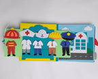 Professions Felt Quiet Book, Montessori Activity, Handmade Fabric Toys