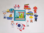 Future Professions Felt Quiet Book, Montessori Busy Book for Toddlers