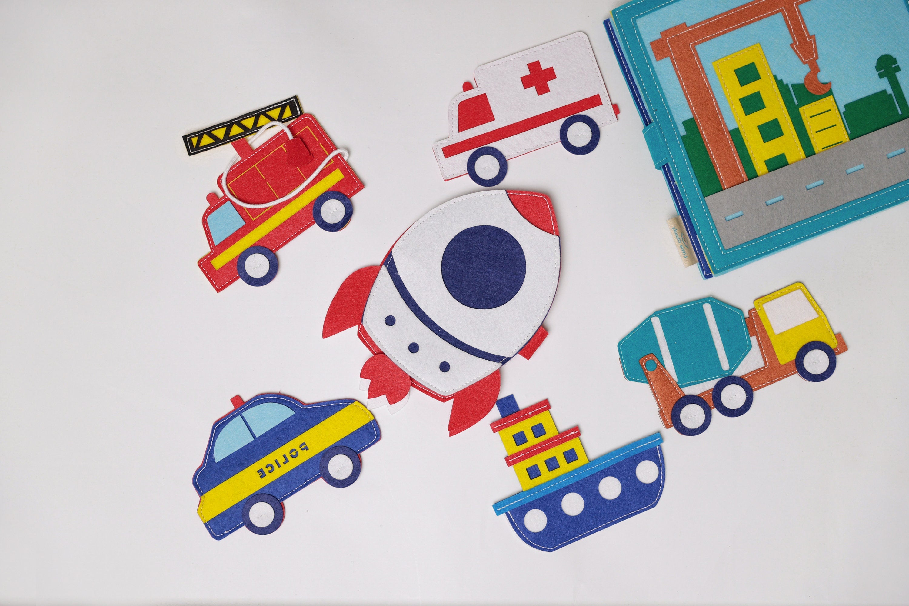 Future Professions Felt Quiet Book, Montessori Busy Book for Toddlers