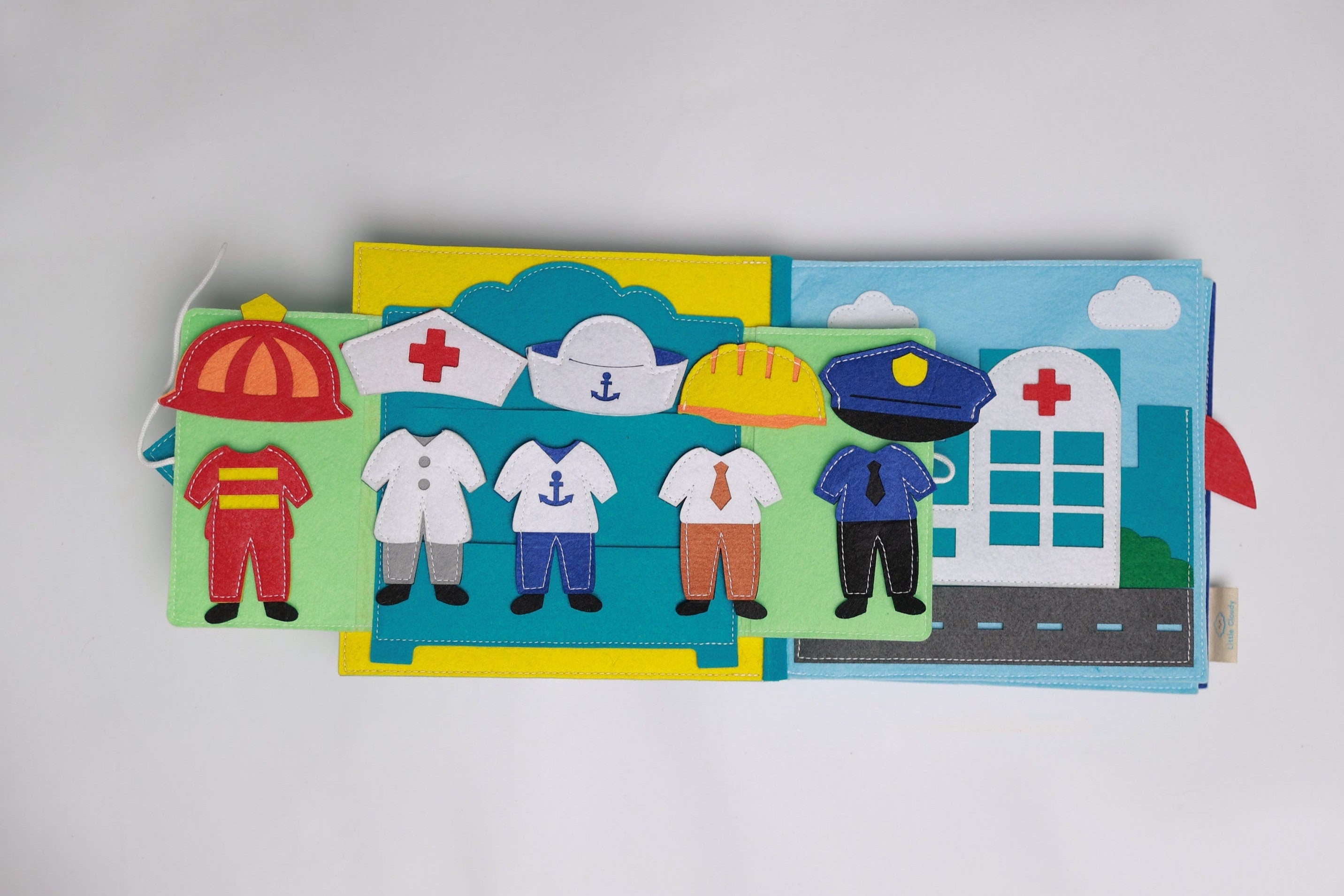 Future Professions Felt Quiet Book, Montessori Busy Book for Toddlers