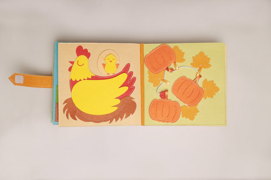 Handmade Felt Farm Quiet Book, Montessori Activity Book, Busy Quiet Book, Toddler Busy Book, Quiet Book, Busy Book