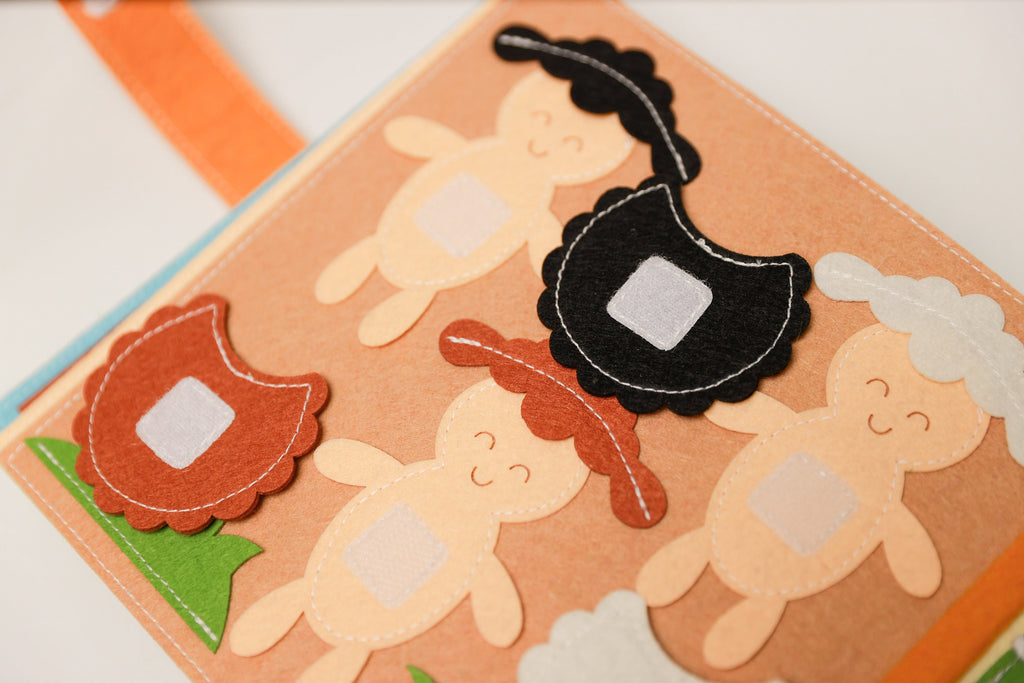 Farm Felt Quiet Book, Montessori Activity Book for Toddlers, Busy Book, Quiet Book,Travel Toy