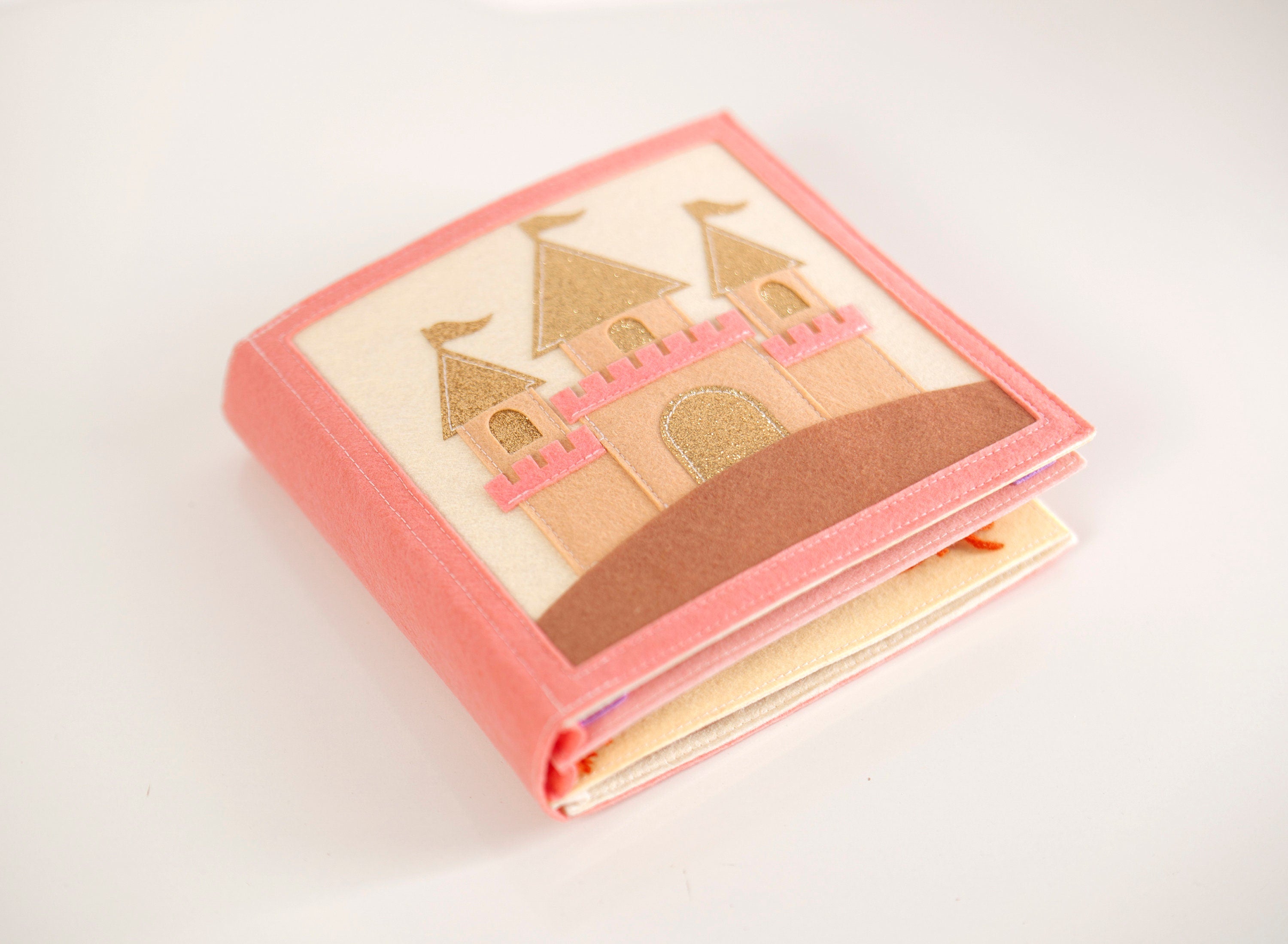 Felt Princess Dress Up Busy Book, Handmade Quiet Book, Travel Toy