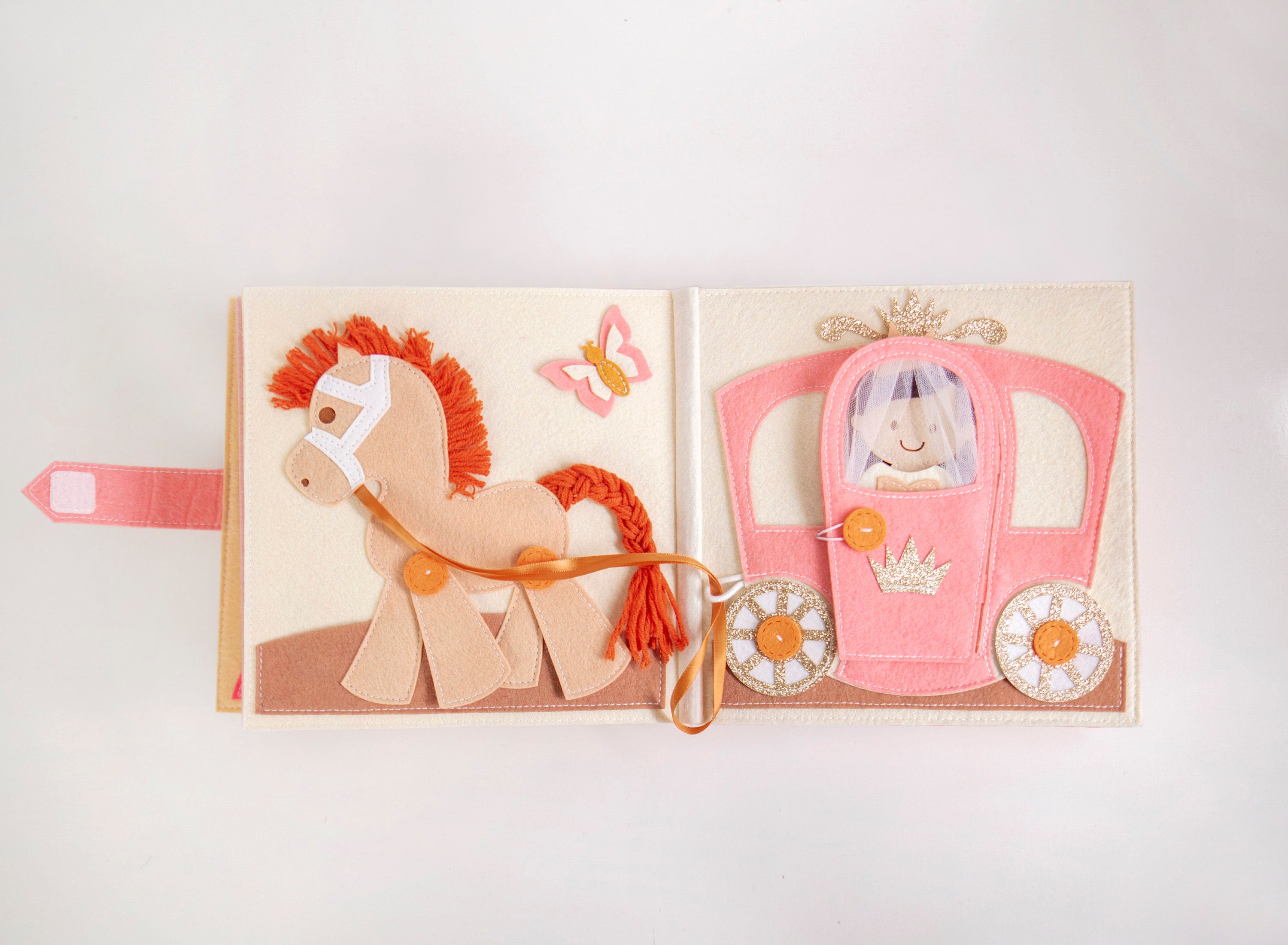 Princess Dress Up Felt Quiet Book, Handmade Activity Book, Princess Toy, Toddler Busy Book, Felt Book