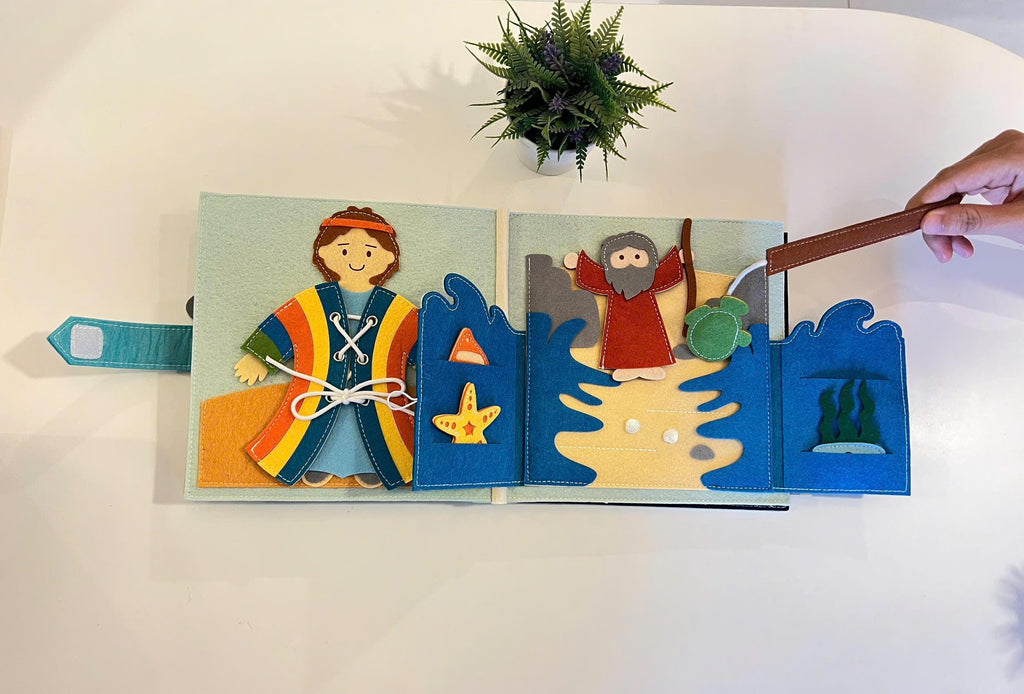 Handmade Bible Quiet Book, Felt Activity Book, Baptism Gift, quiet book
