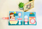 Dollhouse Quiet Book, Handmade Felt Busy Book, Pretend Play, Dollhouse Toy, Dollhouse Fabric
