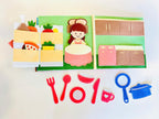 Dollhouse Quiet Book, Handmade Felt Busy Book, Pretend Play, Dollhouse Toy, Dollhouse Fabric