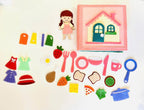 Dollhouse Quiet Book, Handmade Felt Busy Book, Pretend Play, Dollhouse Toy, Dollhouse Fabric