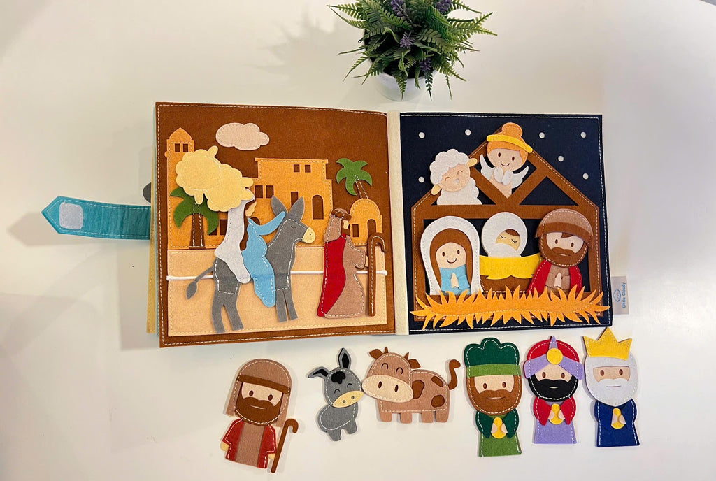 Handmade Bible Quiet Book, Felt Activity Book, Baptism Gift, quiet book