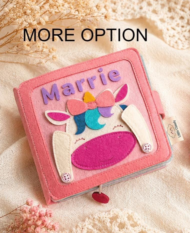 Personalized Activity Book, Felt Quiet Book, Montessori Activity Book, 1st Birthday Gift, Busy Book, Quiet book 1 year