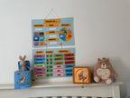Handmade Felt Learning Calendar, Preschool Interactive Wall Hanging